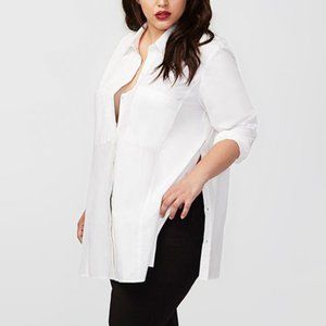 RACHEL Rachel Roy White Tunic | Size 2X